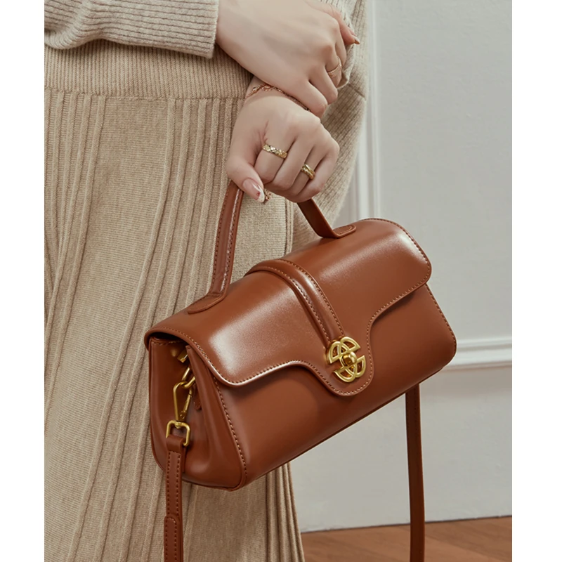 

Burminsa винтажные квадратные сумки через плечо из натуральной кожи для женщин, 2024, роскошные дизайнерские кошельки с клапаном, рабочие женские сумки