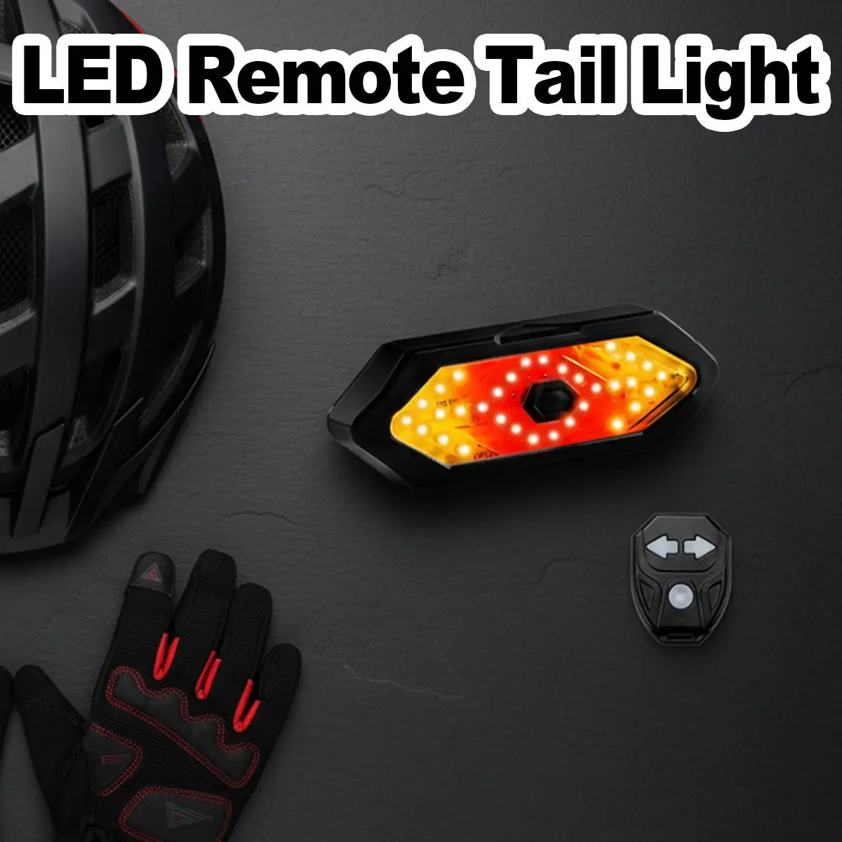 Wireless Turn Signal Bike Tail Light Waterproof Outdoor LED Bike Light With Remote USB For MTB Night Riding Bicycle Accessory