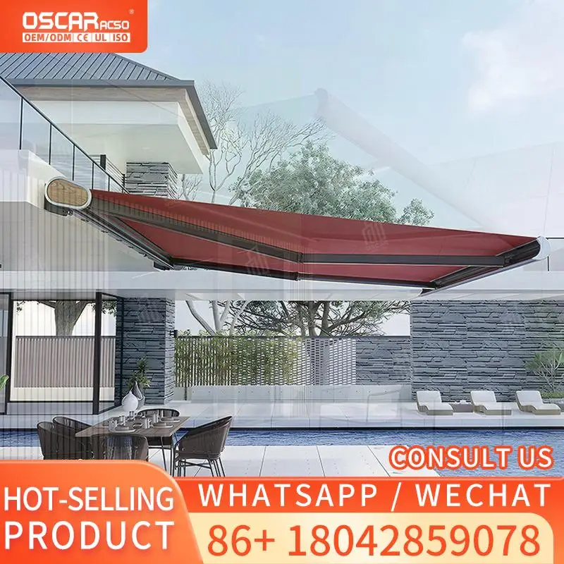 

Retractable Outdoor Awnings Motorized Automatic Patio Balcony Pergola Shade Covers Retractable Awning