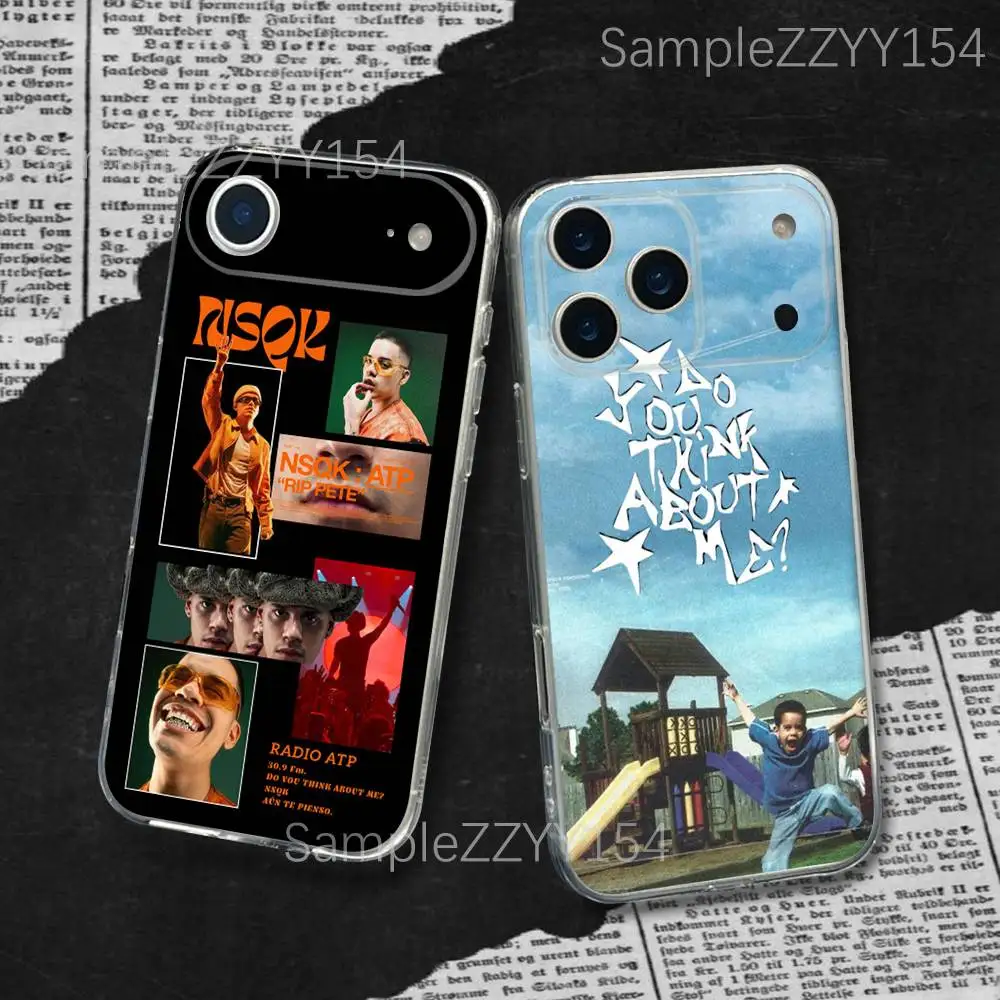 

N-NSQK ATP For iPhone 17,16,15,14,13,12,11 Plus,Pro,Max,XR,XS,X,7,8 Plus,SE,Mini Transparent Thin Phone Case