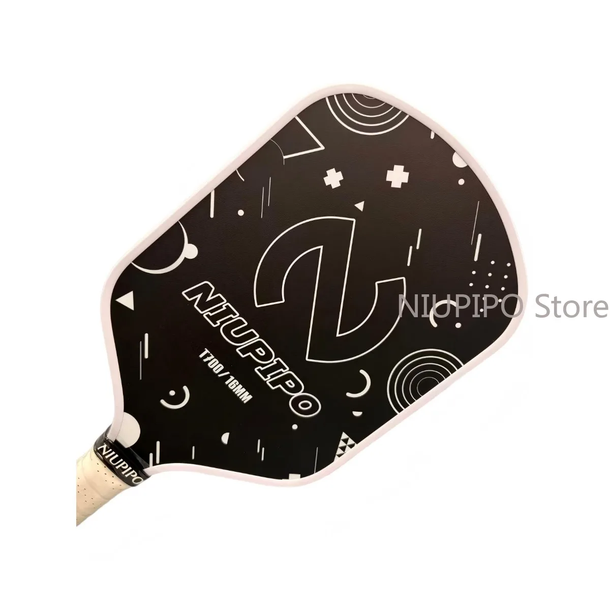 NIUPIPO Pickleball Paddle T700 Carbon Fiber Surface 16mm PP Honeycomb Core Lightweight Pickle Ball Racket for Indoor Outdoor Tra