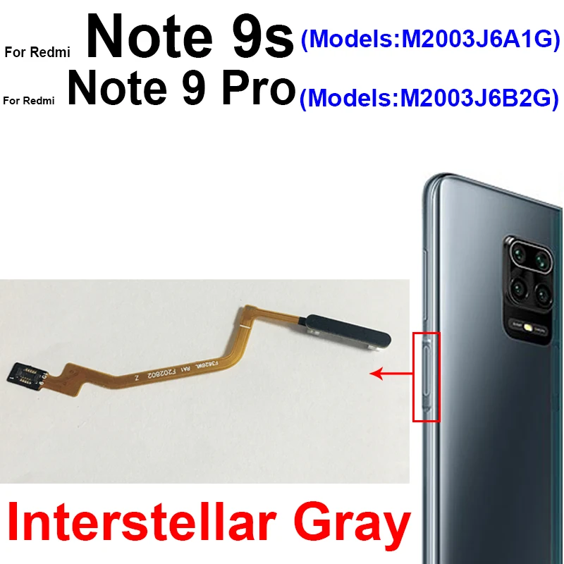 Home Button Flex Cable For Xiaomi Redmi Note 9 9S 9Pro Note 10 Pro
