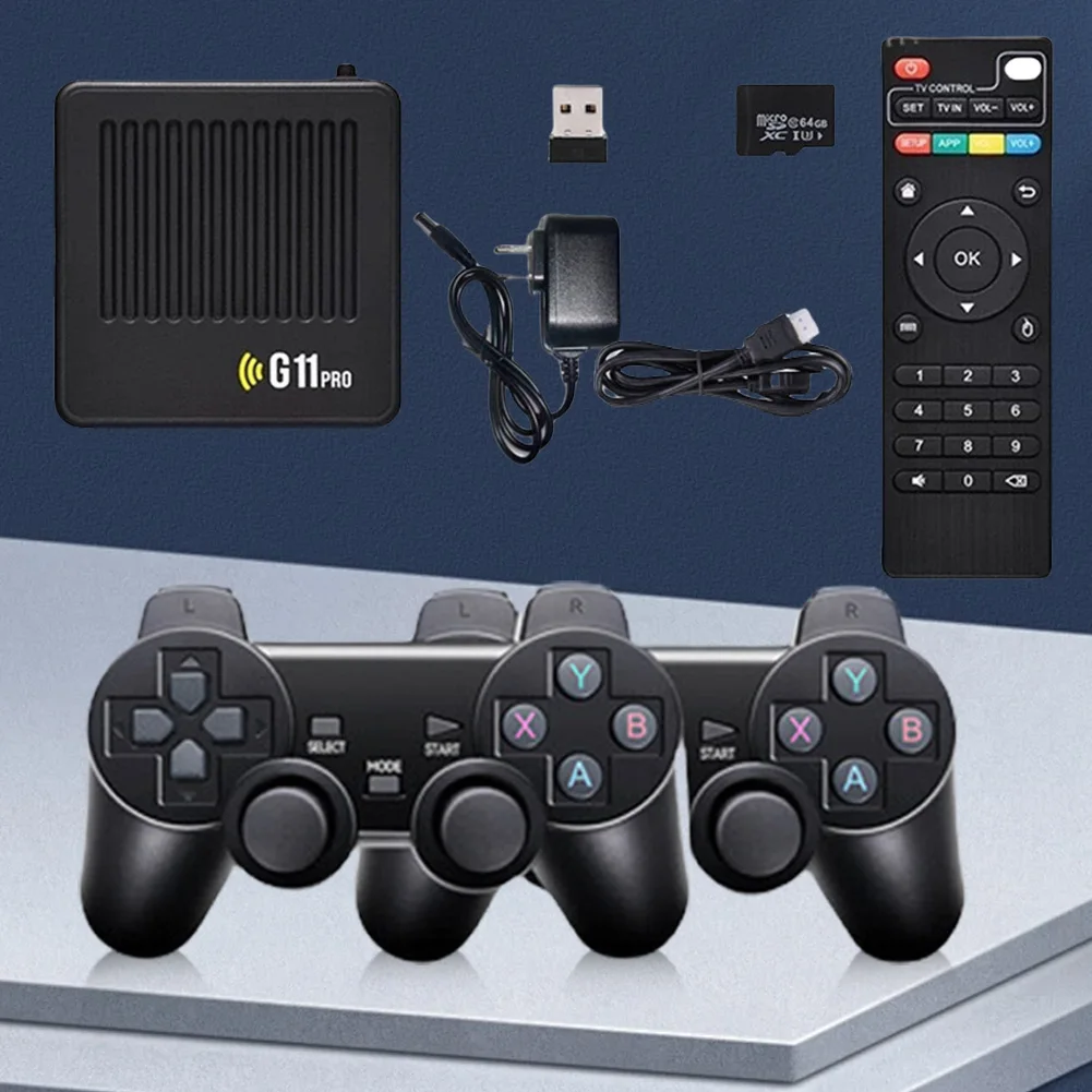 

G11 Pro Retro Home Console Plug and Play HD Video Game Console 4K HDMI-Compatible Output with 2.4G Wireless Dual Controllers