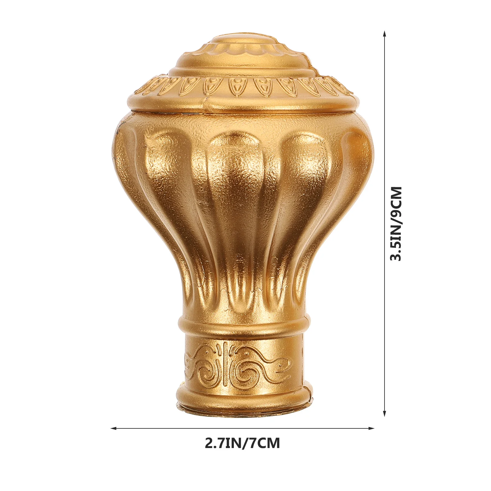 

12Pcs Roman Rod End Curtain Decorative Accessories Elegant Curtain Rod Finial Home Office Window Pole Parts Home Decor