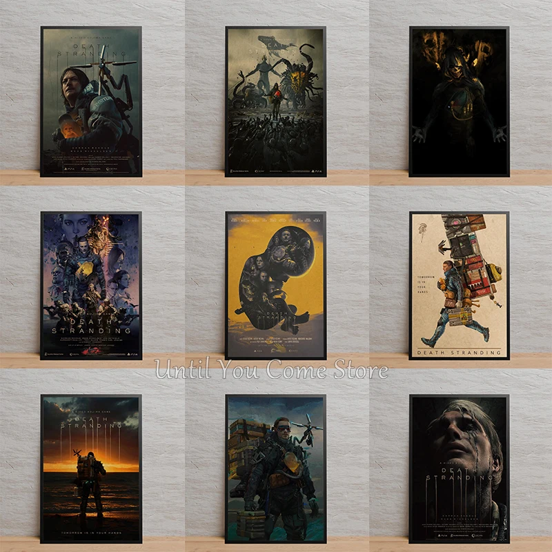 سلسلة ألعاب Death Stranding ملصق عتيق مطبوع عليه صور قماشية للمنزل لغرفة المعيشة وغرفة النوم ديكور جداري حديث بدون إطار #1