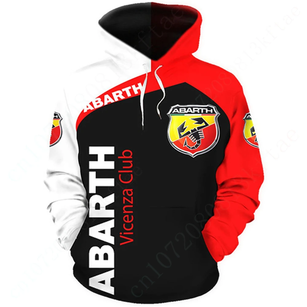 Homens e mulheres Abarth Zip Hoodie, Hoodies Harajuku, Roupa Unissex, Pulôver Impressão 3D, Hoodies Casuais, Camisola Anime