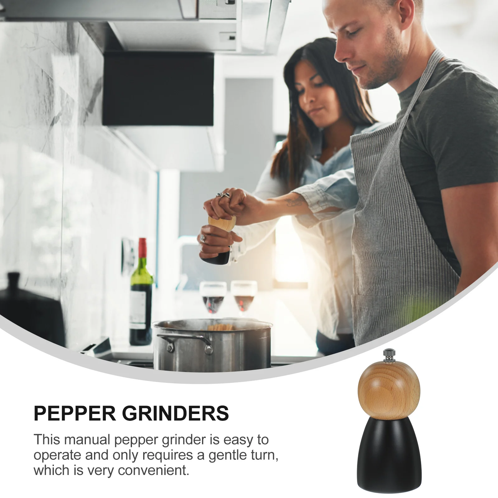 

Stainless Steel Manual Pepper Grinder High Precision Mill Kitchen Multifunction Salt Spice Crusher Ceramic Core Wear Resistant