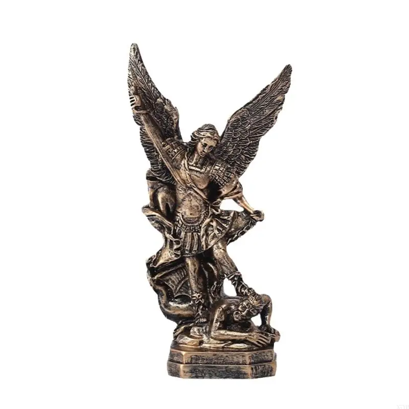 X7YD 5.12Inch Miguel Defenders Statue, Archangel Sculptures for Display Christian Decorations