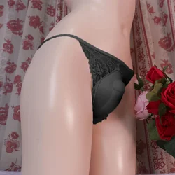 Mens Shemales Fake Vagina Briefs Hiding Lace Panties Shaping Briefs Crossdress Underwear Transgender Panties