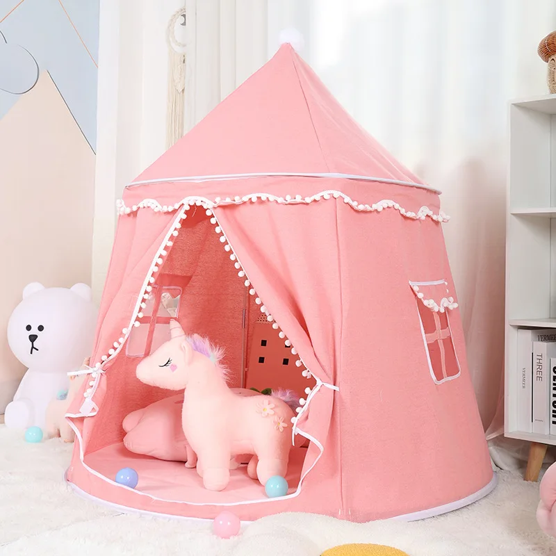 Tenda Teepee per bambini casa da gioco gioco per bambini al coperto castello principessa portatile piccola casa tenda di compleanno mongola