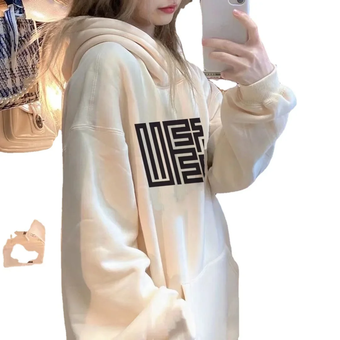 Moda hoodie outono e inverno novo estilo hong kong pulôveres com capuz camisola feminina estilo coreano hoodies feminino streetwear topo