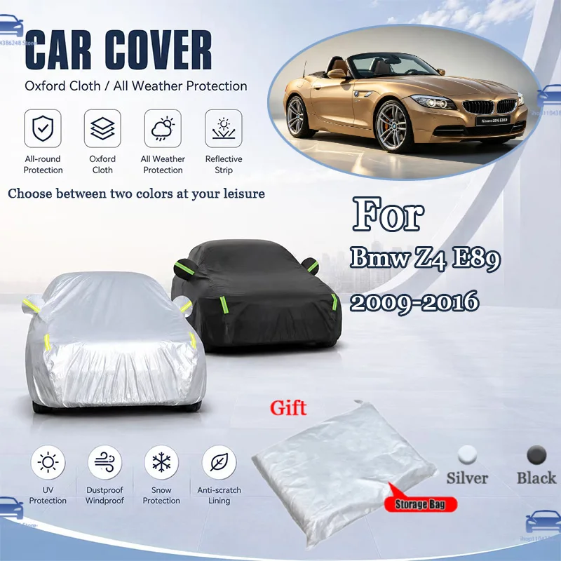 

For Bmw Z4 E89 2009-2016 All Weather Oxford Car Cover Uv Snow Dustproof Reflective Strip Outdoor Protection