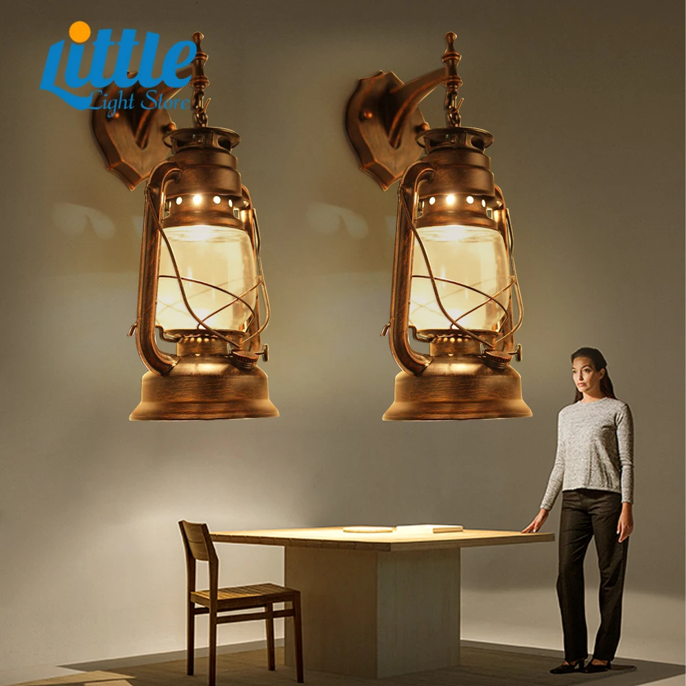 

Corridor Lamp American Style Retro Industrial Style Wall Lamp, Hotel Living Room, Decorative Atmosphere, Small Night Lamp