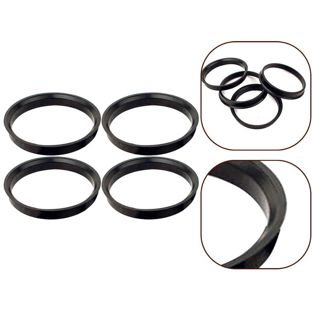 4Pcs Hub Centering Rings 74.1 X 72.6 Mm For BMW Wheel Bore Center Spacer Black Hub Centering Ring Car Accessories