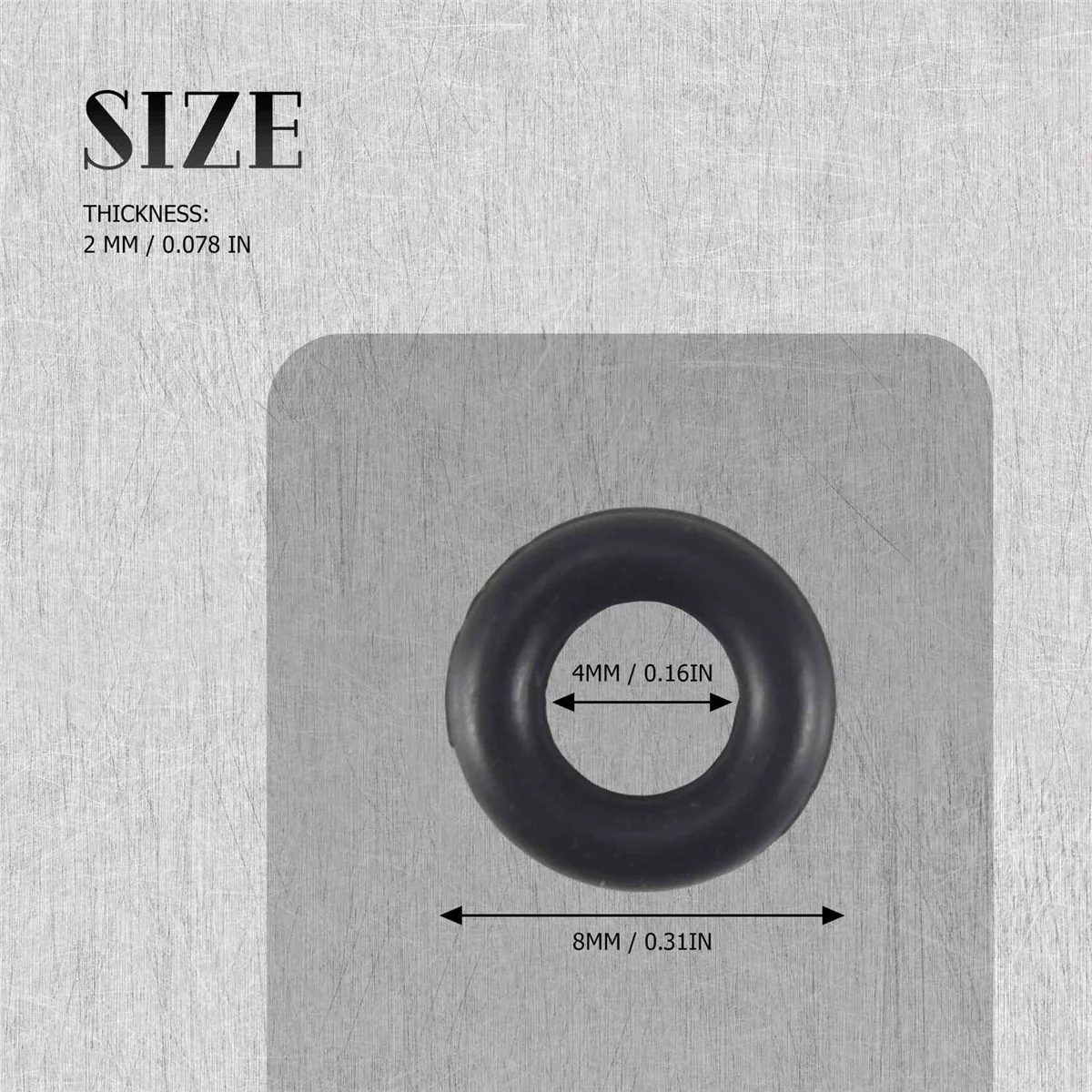 10 ชิ้นยางสีดําซีลน้ํามัน O แหวนรูปตัวซีลเครื่องซักผ้า 8x4x2 มม