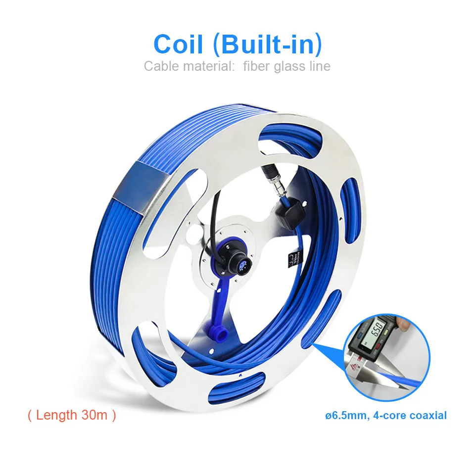 Cámara de inspección de tuberías de drenaje de alcantarillado 360, cámara de inspección de tuberías CCTV de vídeo de drenaje de alcantarillado autonivelante con contador de medidor