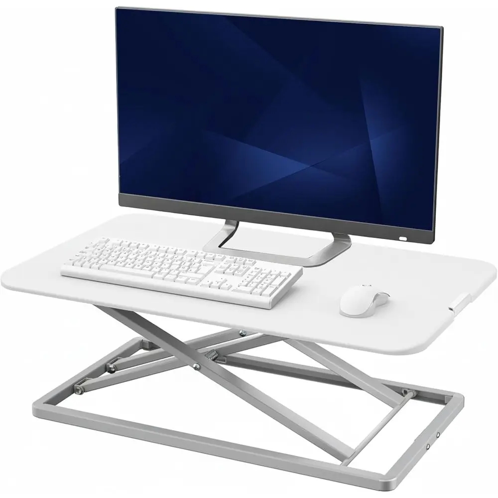 Economy Single Top Height Adjustable 29 inch Standing Desk Converter, Sit Stand Tabletop Monitor and Laptop Riser Platorm Workst