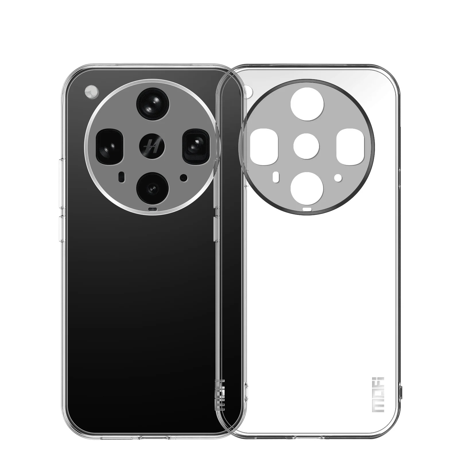 For Oppo Find X8 Ultra 5G Clear Phone Case MOFI Ultra-Thin TPU Phone Back Cover - Transparent