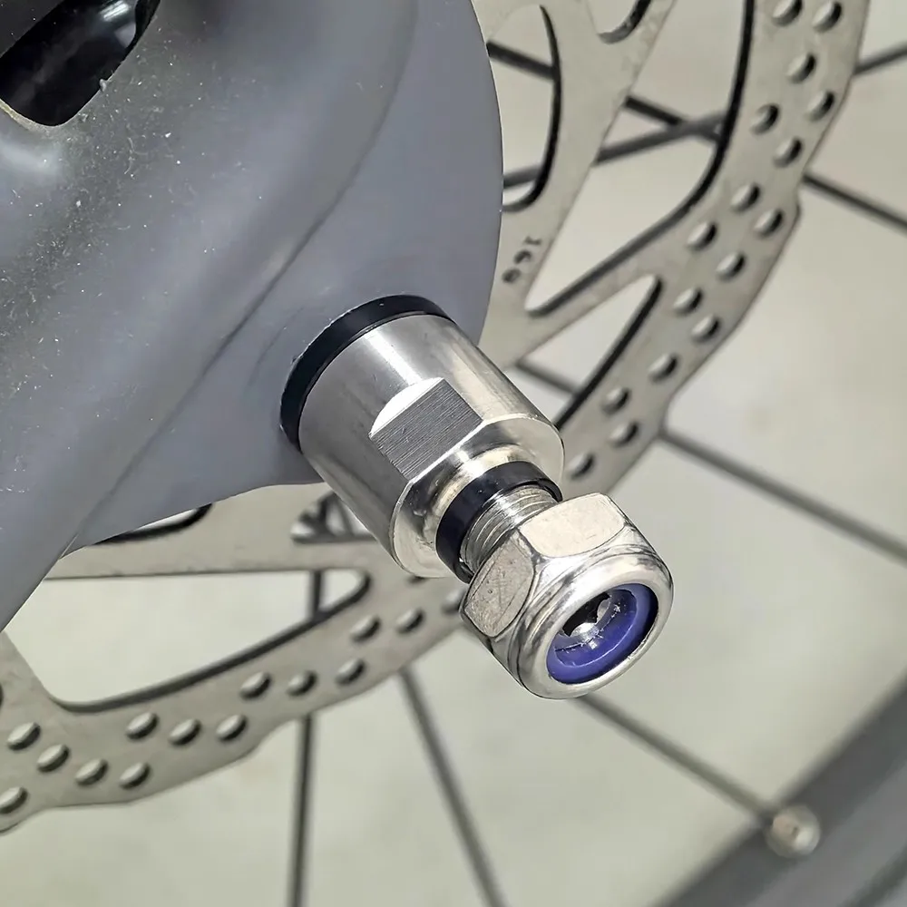 Aluminiumlegierung Fahrradanhänger Steckachse 160–178 mm Fahrradanhängerkupplung Steckachsen Anhänger Frachtachse Vorderradgabel Konverterwelle – Detail 3