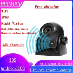 MHCABSR Wireless Car Backup Camera WiFi Reversing Camera Work with Phone For Bus RV Trailer Excavator Rear View Camera Dashcam