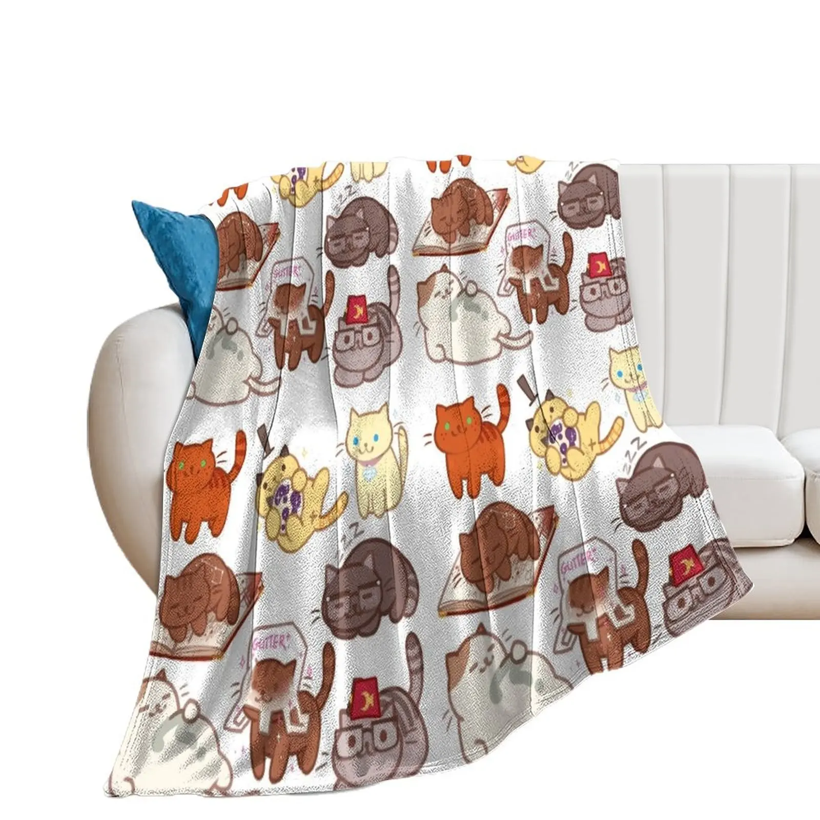 

Kitty Falls Throw Blanket Soft Plaid Baby Blankets