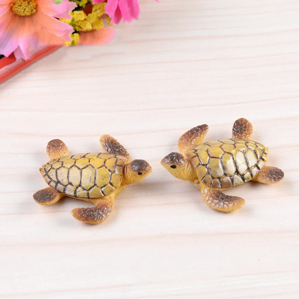 Mini Turtle Model Resin Ornaments Fine Workmanship Layout Prop Aquarium Fish Tank Landscape Home Garden Pet Decoration Supplies