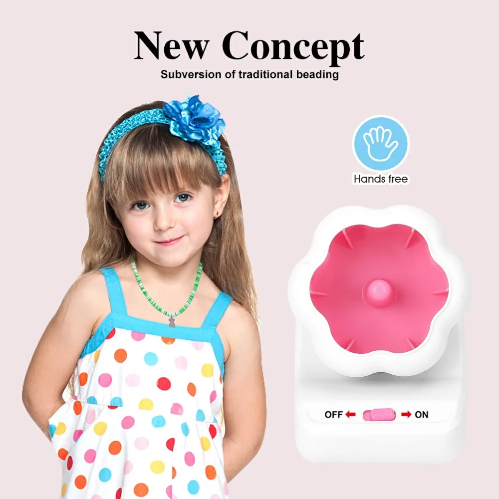 Spinner de cuentas eléctrico automático, recargable con pulsera de aguja, Kit de fabricación de cuentas, fabricante de pulseras inalámbricas rápidamente