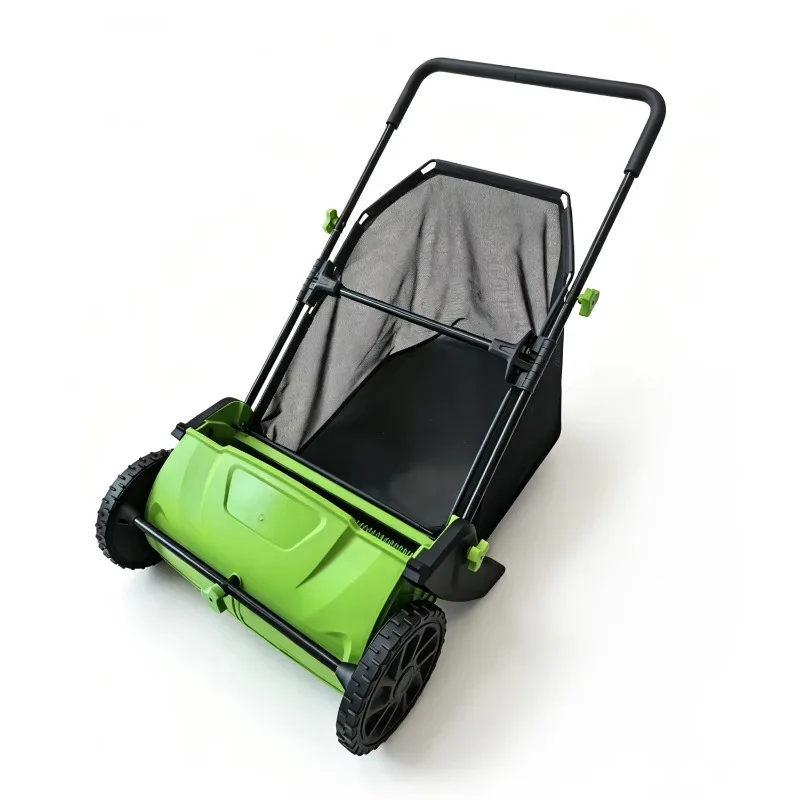 20-Inch Hand Push Lawn Sweeper with Large Capacity Mesh Collection Bag for Patio Gardens Leaf and Weed Collection Fast Delivery