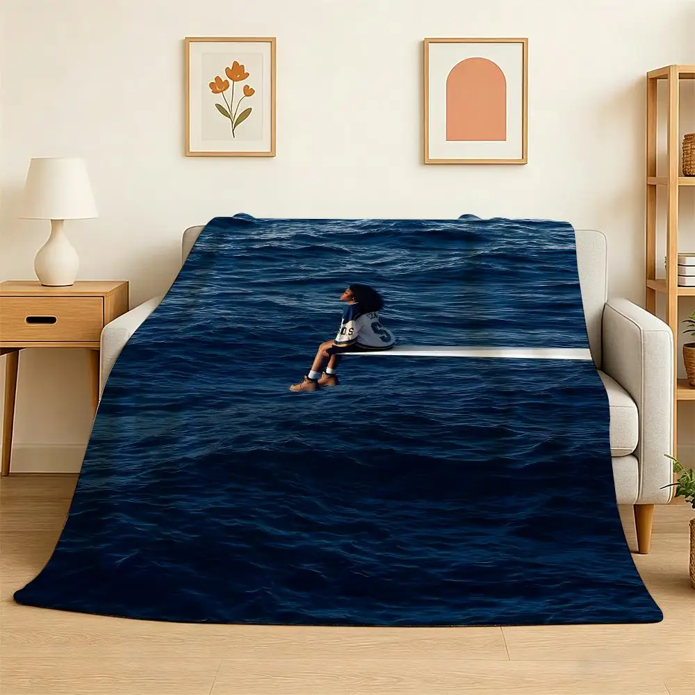 Singer sza Throw 240g Flannel Blanket Lightweight Soft Skin-friendly Summer Thin Throw Blanket