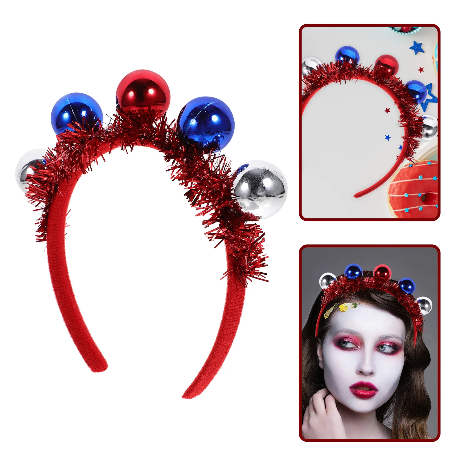 

Independence Day Red White Blue Headband Patriotic Hairband Party Decoration 4th July Celebration Accessory Festival Headband