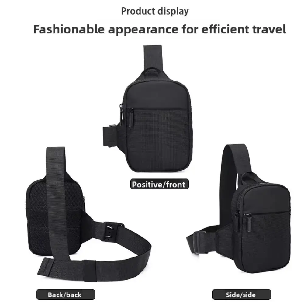 Portable Zipper Men Chest Bag Multipocket Waterproof Mobile Phone Bag Nylon Handbag Small Shoulder Bag Travel