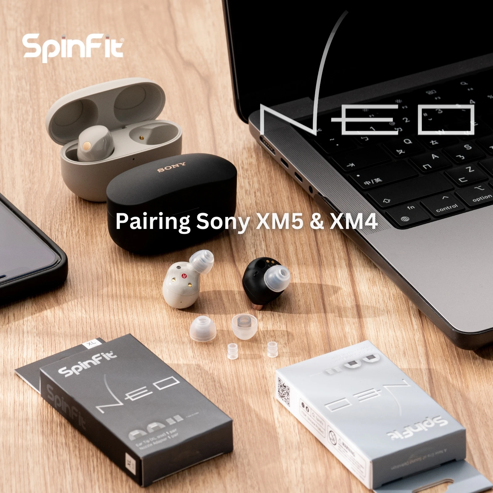 SpinFit Neo Premium Silicone Eartips 3D Axis Tech Silicone Upgrade & Immersive Sound - dla komfortu, precyzji i kompatybilności — zdjęcie produktu 4