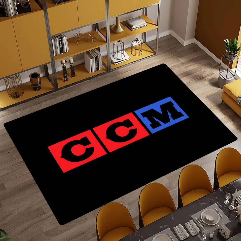 CCM ريترو-O هوكي الجليد شعار المدخل السجاد قابل للغسل عدم الانزلاق غرفة المعيشة أريكة الكراسي منطقة حصيرة المطبخ ممسحة منطقة البساط #1