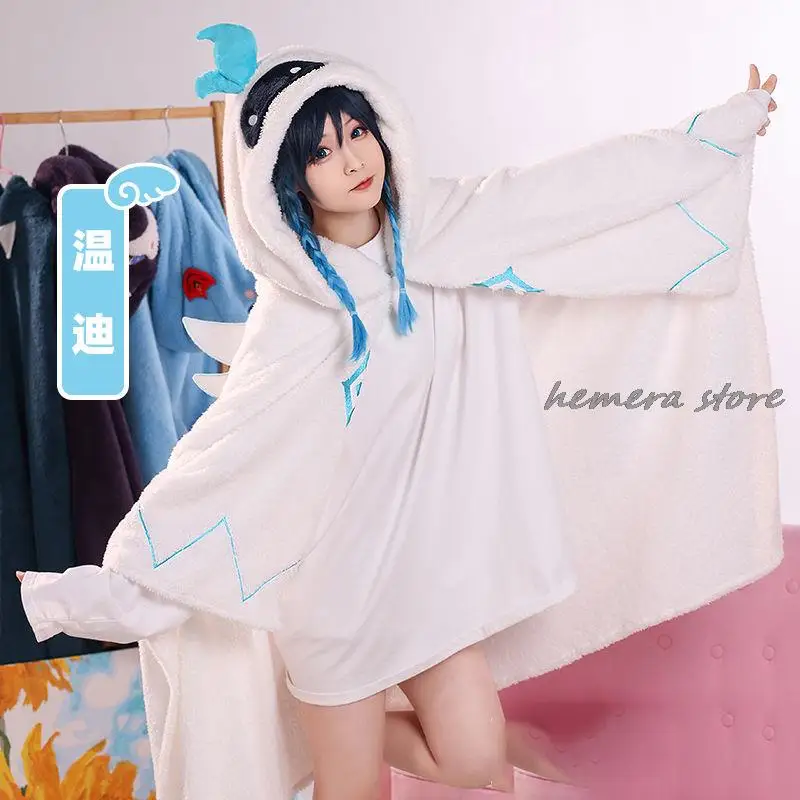 Genshin Impact Kazuha Scara mouche Wanderer Venti Hutao Cosplay Decke Umhang Cape lustige Fleece 12 Pyjamas Anime Kostüm Hoodie