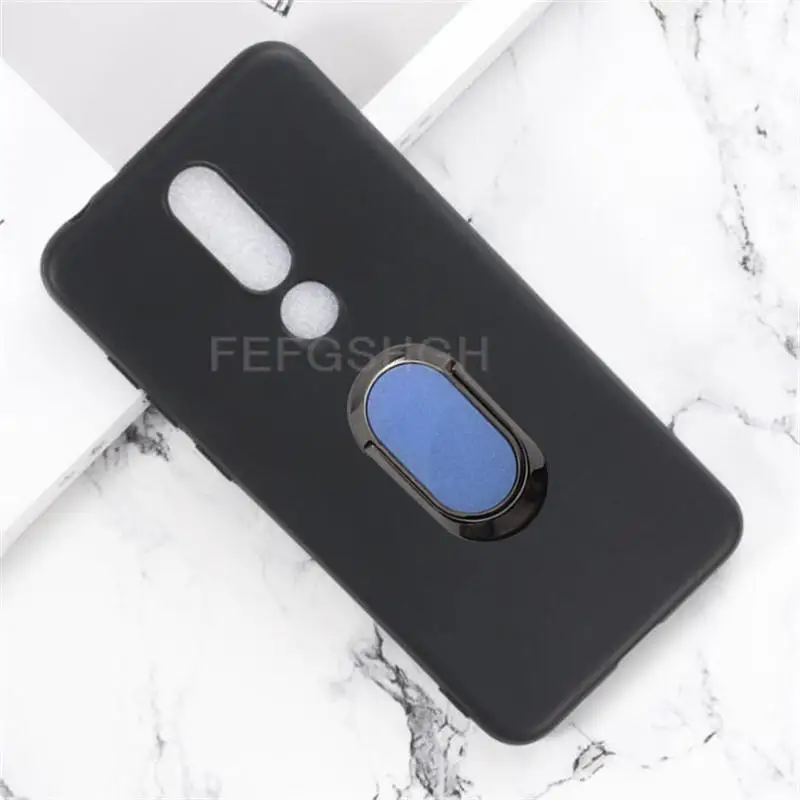 For Nokia 5.1 Plus X5 TA-1120 TA-1105 TA-1102 Back Ring Holder Bracket Phone Case Smartphone TPU Soft Silicone Cover