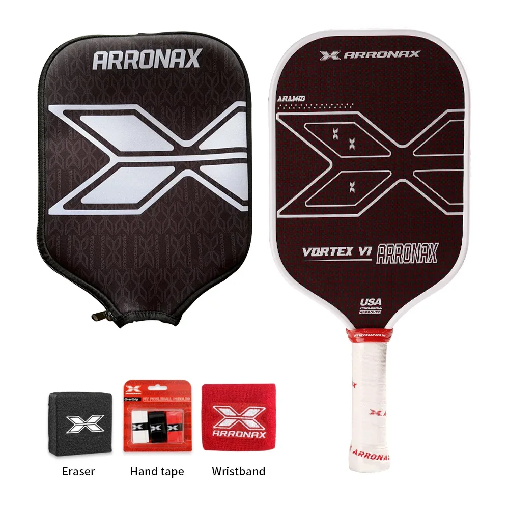 

ARRONAX Pickleball Paddle Raw Quad Carbon (Cross-Weave Carbon Fiber) Pickle Balls Racket 16MM Elongated Hybrid Foam Edge