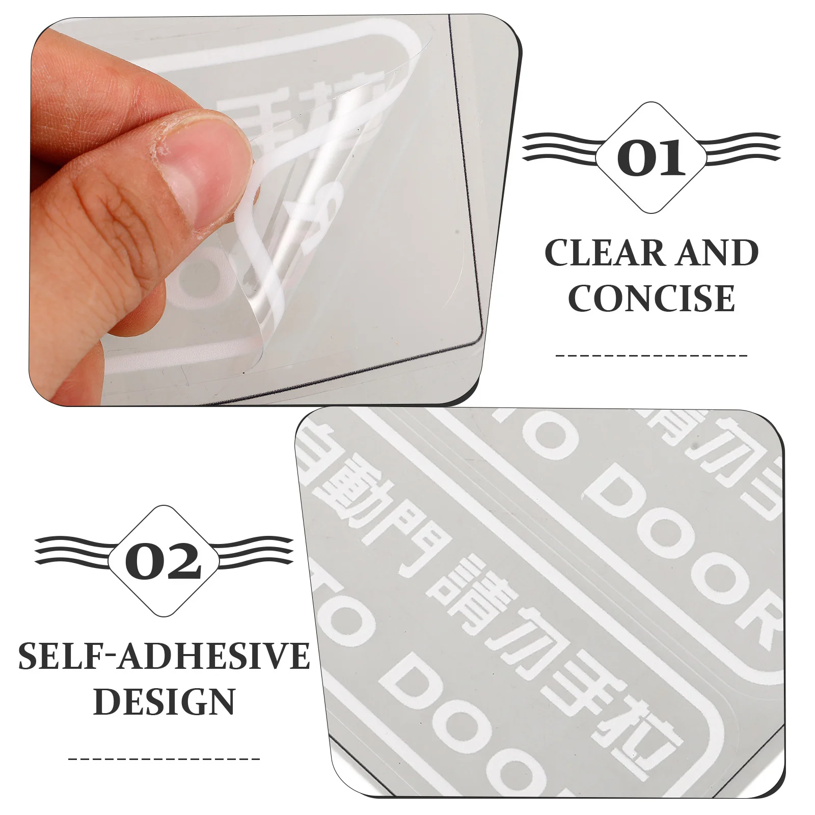 

2Pcs Car Door Open Warning Sticker Automatic Door Decal Peel Stick Adhesive Safety Caution Car Sticker Caution Stickers