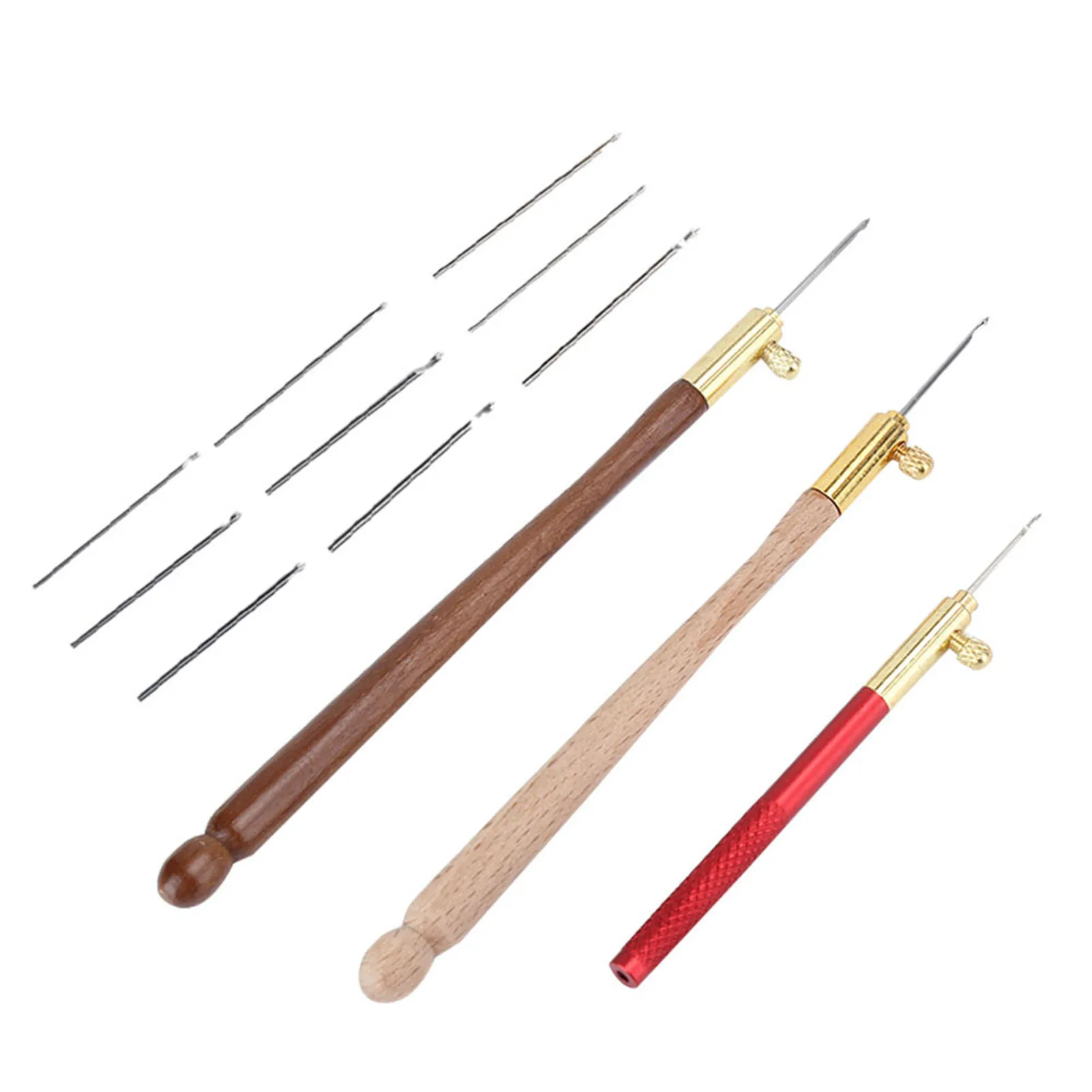 Вязальный крючок для бисероплетения, бусины, игла для вышивки, бисероплетения, вязания, инструмент для шитья, игла для вышивки, вязаный крючок