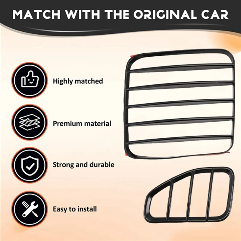 A45F-cubiertas de lámpara de luz trasera persianas ABS protector de luz trasera para Jeep Renegade 2016 2017 2018 2019 2020 2021, negro