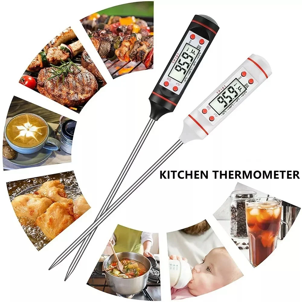 Kitchen BBQ Thermometer Water Oil Cooking Meat Food Thermometers Cake Candy Fry Grill Dinning Household Oven Tool