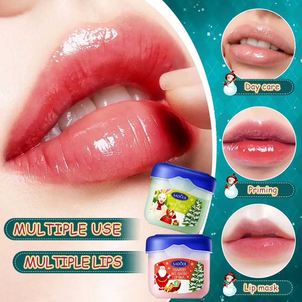 [SADPER] صندوق هدايا عيد الميلاد بلسم الشفاه مرطب متين، هدية عيد الميلاد النسائية المغذية أحمر الشفاه 4 قطع/صندوق مجموعة مكياج الشفاه