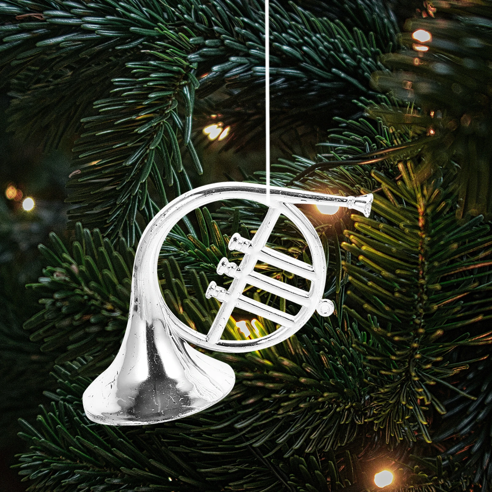 

12 Pcs Simulated Horn Pendant Tiny Musical Instruments Decoration Trumpet Mini Plastic Theme Ornament