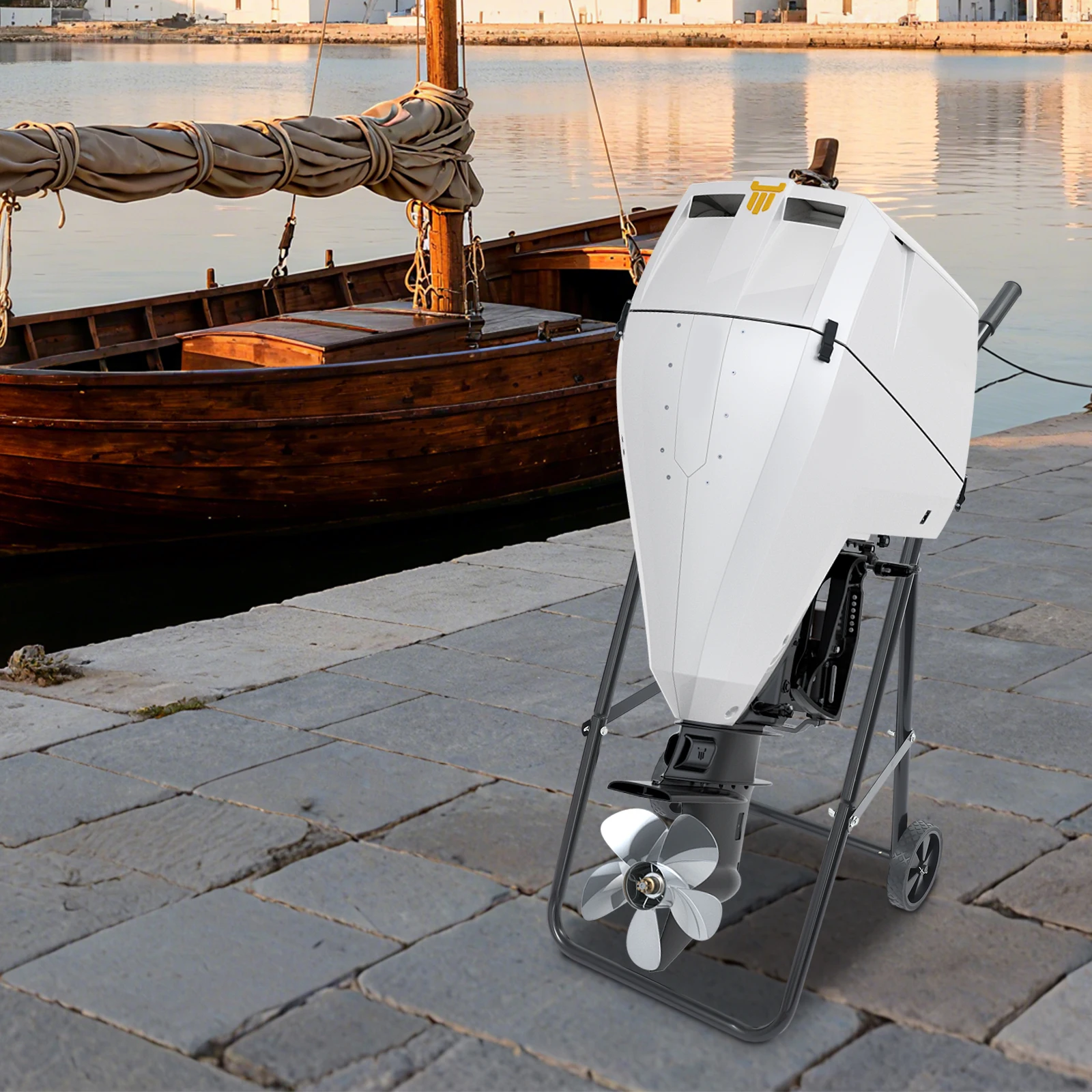 Carrinho de motor externo dobrável