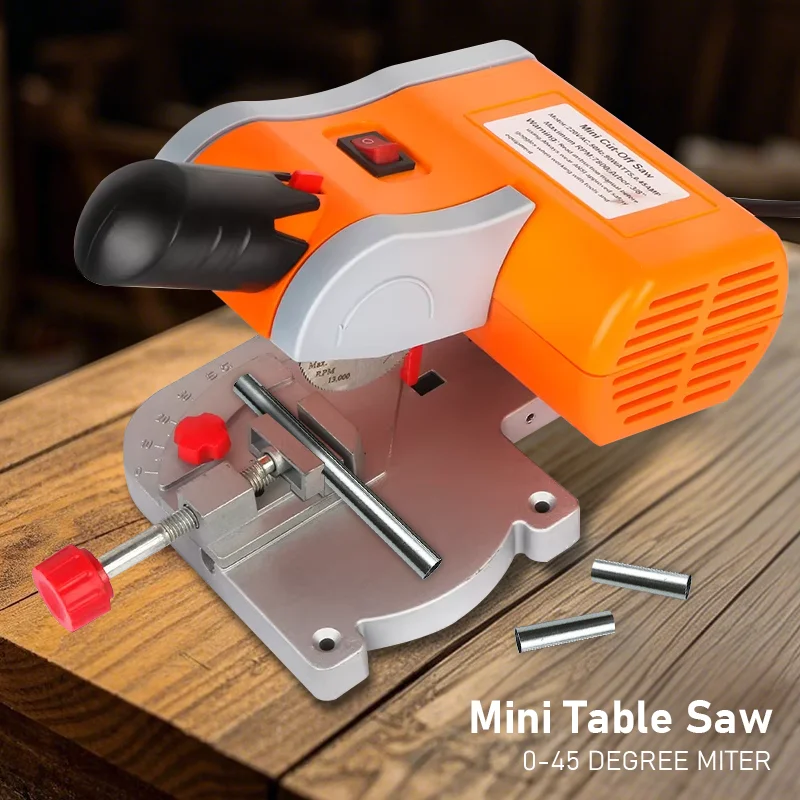 Mini Cutting Machine 45 Degree Cutting Saw Bench Cut-off Saw Table Saw Diy Tool For Cutting Wood Plastic Copper