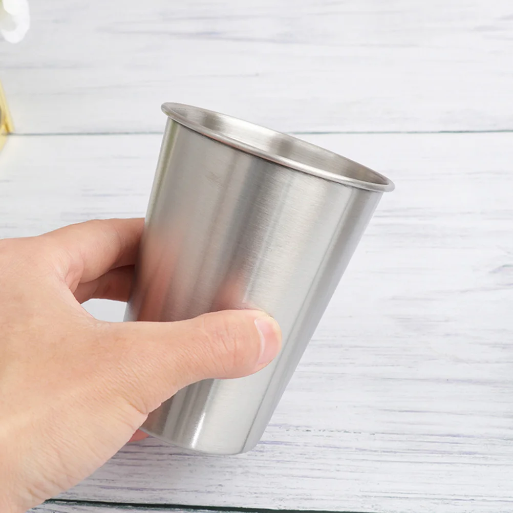 

5 Pcs Stainless Steel Cup 304 Grade Beer Coffee Water Single Layer Cold Clean Lightweight Portable Camping