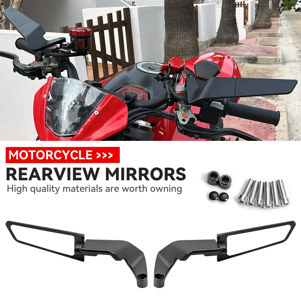 For Suzuki GSX-S1000 GSXS1000 Accessories Stealth Mirrors Sports Winglets Kit Adjustable Mirrors Wing Mirrors