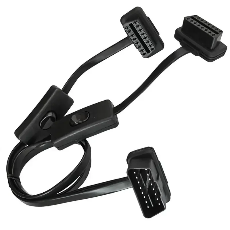 Car OBD2 with Switch, One in Two Bluetooth, Elm327 Figure Bar, Hud Junction Box, Ujia Flat Wire Extension Cable