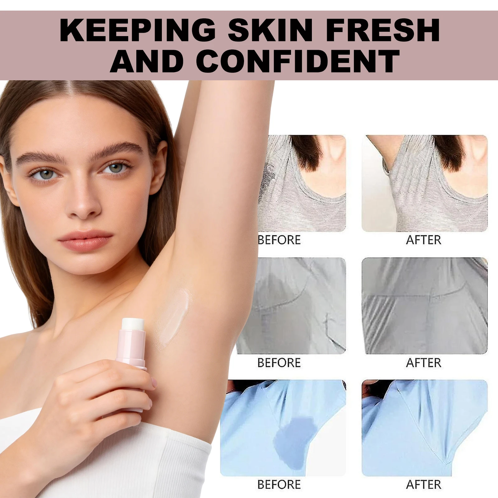 Przenośny antyperspirant w sztyfcie, naturalny i świeży zapach, usuwa nieprzyjemny zapach z pach, odpowiedni zarówno dla kobiet, jak i mężczyzn. — zdjęcie 4