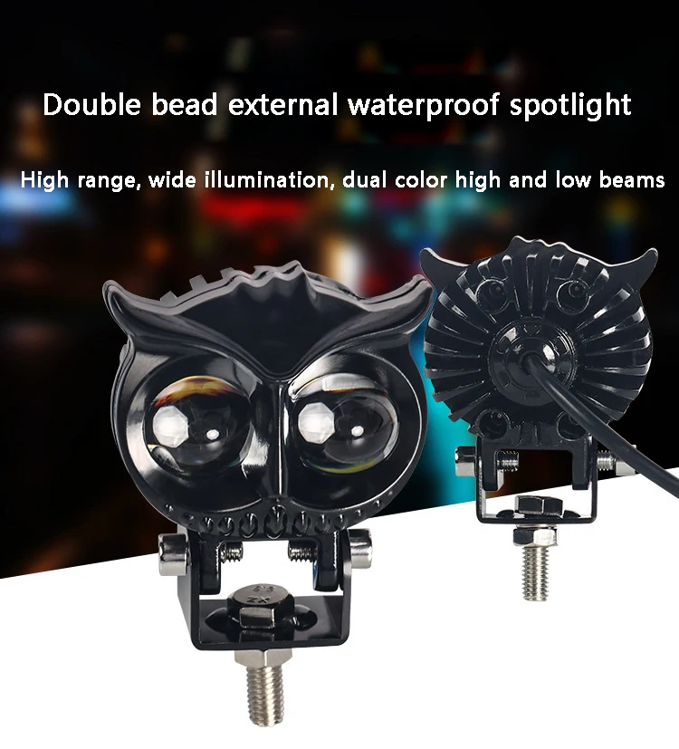 Motorcycle LED lights Headlight Modified external Owl spotlights, dual bead integrated For HONDA Forza 750 Honda Shadow cbr500r