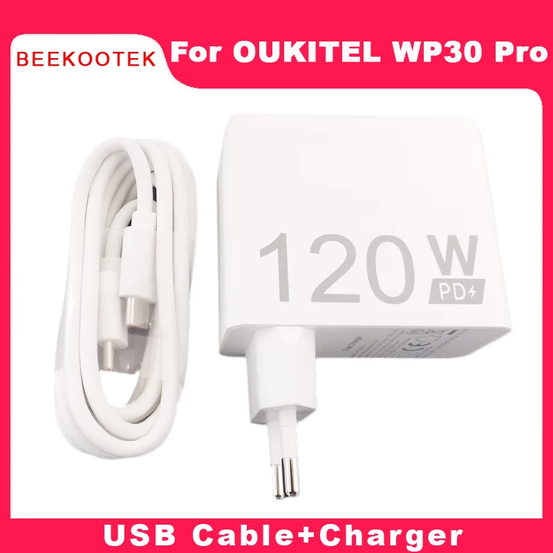 

Original OUKITEL WP30 Pro Charger Official Quick Charging Adapter USB Cable Data Line Parts For OUKITEL WP30 Pro Smart Phone